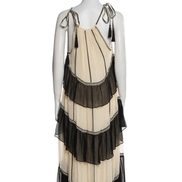 NWOT ULLA JOHNSON Delilah Silk Maxi Dress in Moonflower XS $1190 - Picture 9 of 10